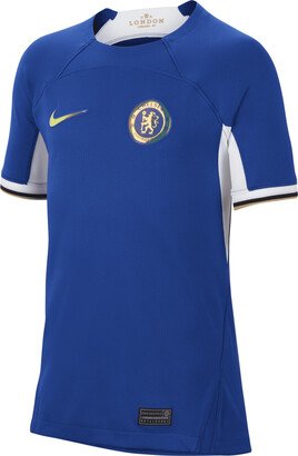 Christopher Nkunku Chelsea 2023/24 Stadium Home Big Kids' Dri-FIT Soccer Jersey in Blue