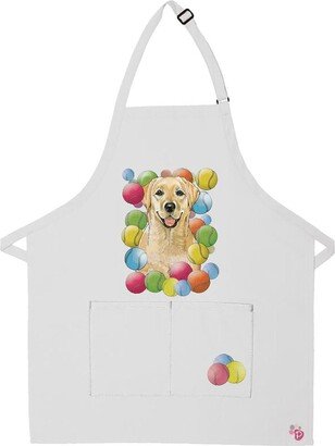 Labrador Retriever Yellow Lab Tennis Dog Apron Two Pocket Bib With Adj Neck