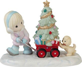 Share The Magic of Christmas Bisque Porcelain Figurine