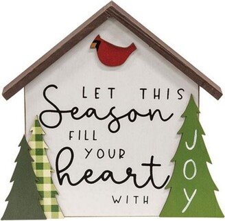 Let This Season Fill Your Heart With Joy House - H - 6.25 in. W- 1.00 in. L- 6.50 in.