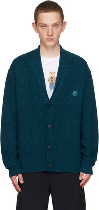 Blue Bold Fox Head Cardigan