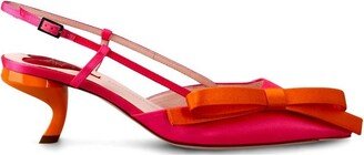 Virgule Bow Slingback Pumps