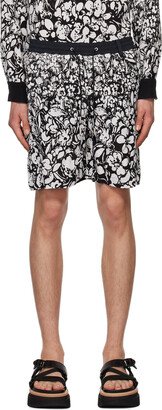 Black Floral Shorts