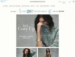 Anthropologie Promo Codes & Coupons