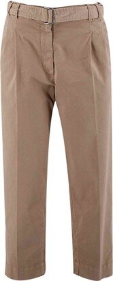 Belted Straight-Leg Chino Pants