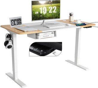 55''x28'' Electric Standing Desk Adjustable Sit to Stand Table w/USB - See details