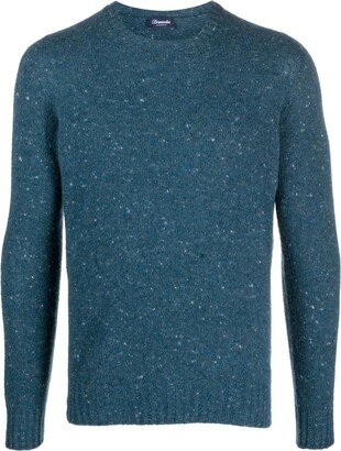 Melange-Effect Knit Jumper-AA