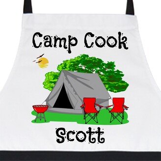 Personalized Camp Cook Camping Or Grilling Apron, With Tent