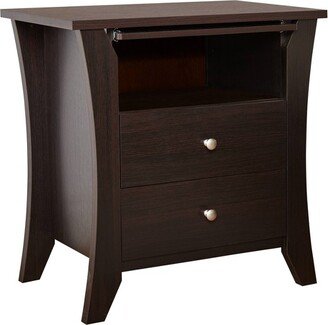 Banbridge 2 Drawer Nightstand with Open Shelf Espresso - HOMES: Inside + Out