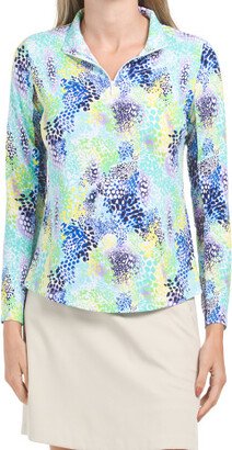 TJMAXX Upf 50 Printed Long Sleeve Quarter Zip Top For Women