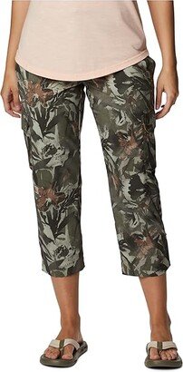 Silver Ridge Utility Capris (Stone Green/Floriculture) Women's Clothing