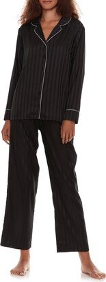 Angela Shadow Stripe Long Sleeve Top & Pants Pajamas