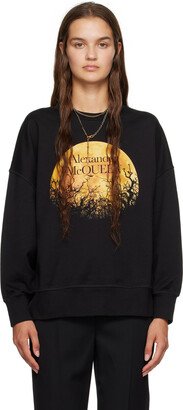 Black Printed Sweatshirt