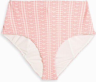 Lola stretch-jacquard high-rise bikini briefs