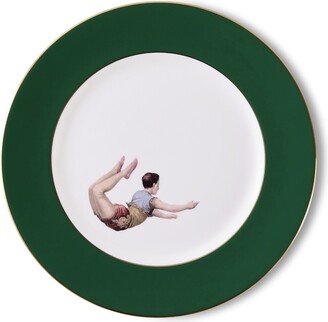 Melody Rose London Trapeze Boy Forest Green Dinner Plate