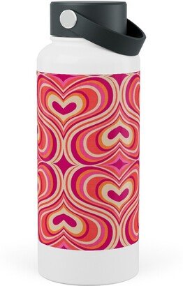 Photo Water Bottles: I Think I Love You - Red Stainless Steel Wide Mouth Water Bottle, 30Oz, Wide Mouth, Red