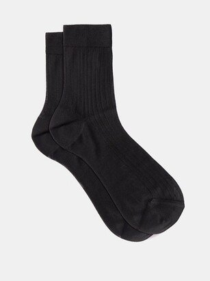 Ribbed-silk Ankle Socks-AC