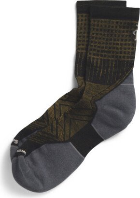 TJMAXX Run Targeted Cushion Pattern Mid Crew Socks For Men