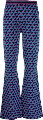 Hatti jacquard-knit flared trousers