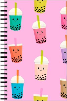 Notebooks: Boba Tea Notebook, 5X8, Pink