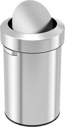 Swing Top Kitchen Trash Can 17 Gallon Silver Stainless Steel