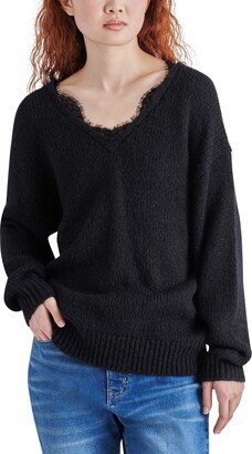 Women's Masha Lace-Trim V-Neck Sweater