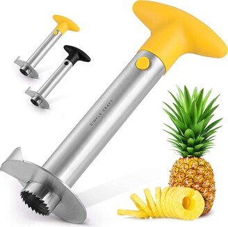 Stainless Steel Pineapple Cutter With Sharp Built-in Blade & Detachable Handle