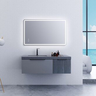 Frameless 3 Color LED Mirror with Defogger Wall Bath Vanity Mirror