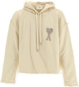 Paris Logo-Embellished Drawstring Hoodie