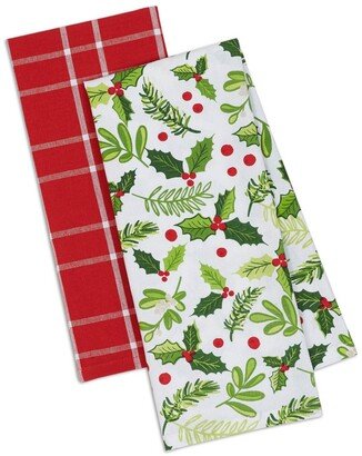 Assorted Boughs of Holly Dishtowel Set