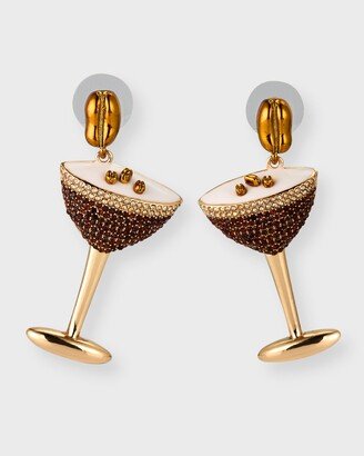 Espresso Yourself Crystal Cocktail Earrings