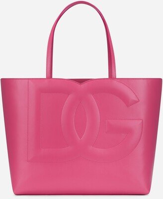 Medium calfskin Logo shopper