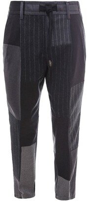 Patchwork Panelled Drawstring Pants