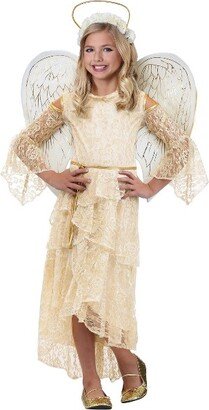 HalloweenCostumes.com Medium Girl Girl's Angel Costume, White/Orange