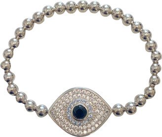Jtg Jewelry The Evil Eye Ball Bracelet - Silver