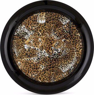 Leopard-Print Metal Tray