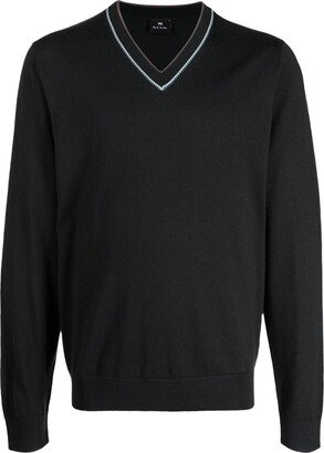 V-neck long-sleeved jumper-AP