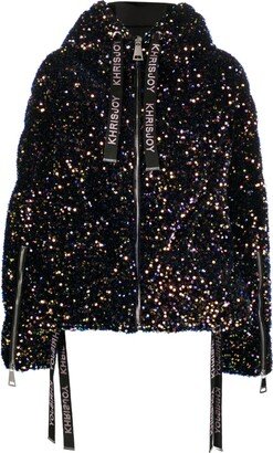 Sequin-Embellished Down Jacket