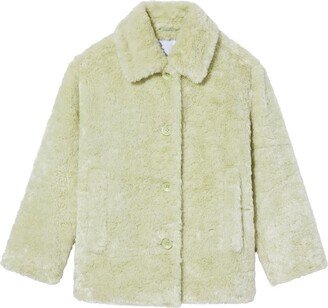 Faux-Fur Button-Front Jacket