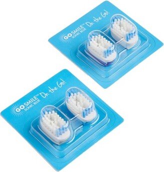 On The Go Sonic Blue Replacement Brush Heads - 4ct