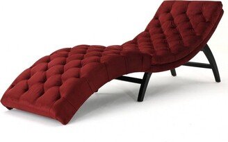 Garret Tufted Velvet Chaise Lounge Garnet