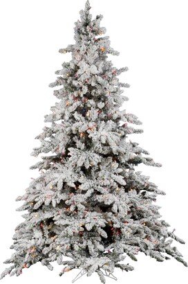 65' Flocked Utica Artificial Christmas Tree with 600 Multi Lights