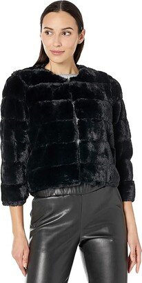 Faux Fur Shrug (Black) Women's Clothing