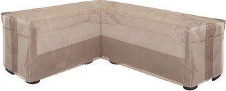 Modern Leisure Monterey Patio Furniture Sectional L Cover, 104 L x 83 L x 31 H x 32 D, Beige