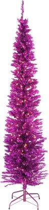 National Tree Company 6' Tinsel Tree with Clear Lights