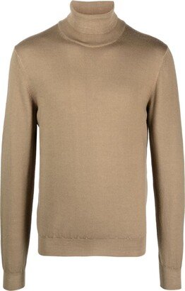 Roll-Neck Virgin-Wool Jumper-AA