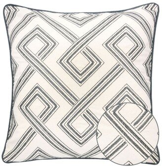 Camila Embroidery Square Decorative Throw Pillow