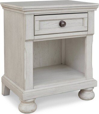 Robbinsdale 1 Drawer Nightstand White