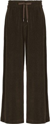 Toweled Wide-Leg Trousers