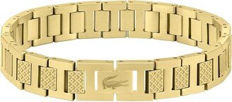 Metropole Men's Ionic Plated Gold Steel Link Bracelets (Model: 2040120)